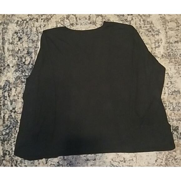Roaman's WOMEN'S Black LONG SLEEVE V NECK 2 Pockets Light SWEATER Size 34/36 -4X - Picture 15 of 16